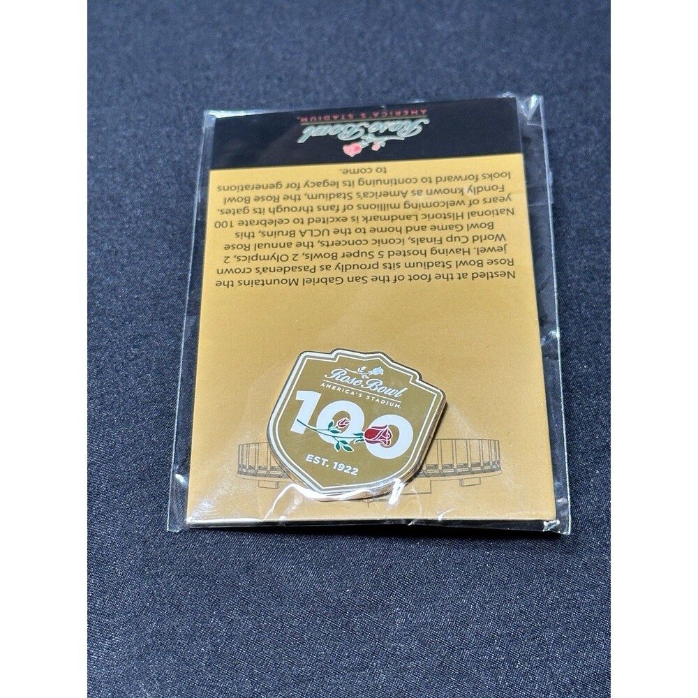Rose Bowl 100 Year Anniversary Pin Football Pasadena Americas Stadium New